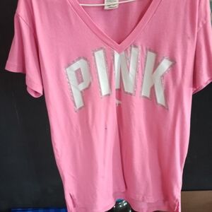 PINK Victoria's Secret Pink V-Neck T-Shirt
